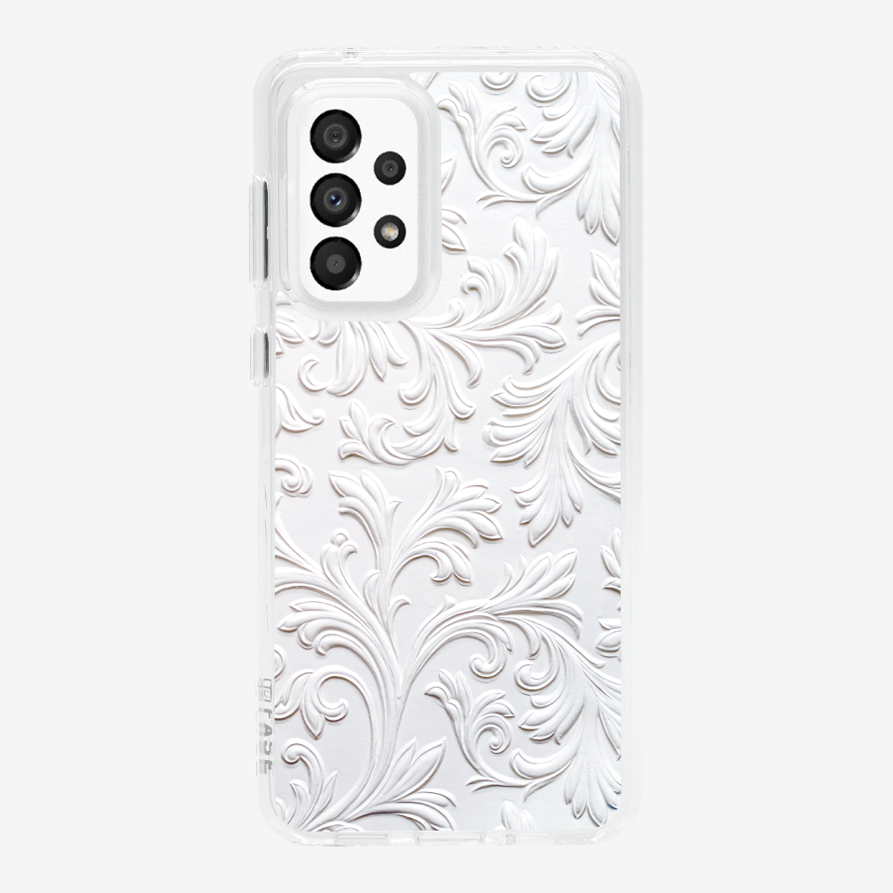 White Floral Pattern Phone Case