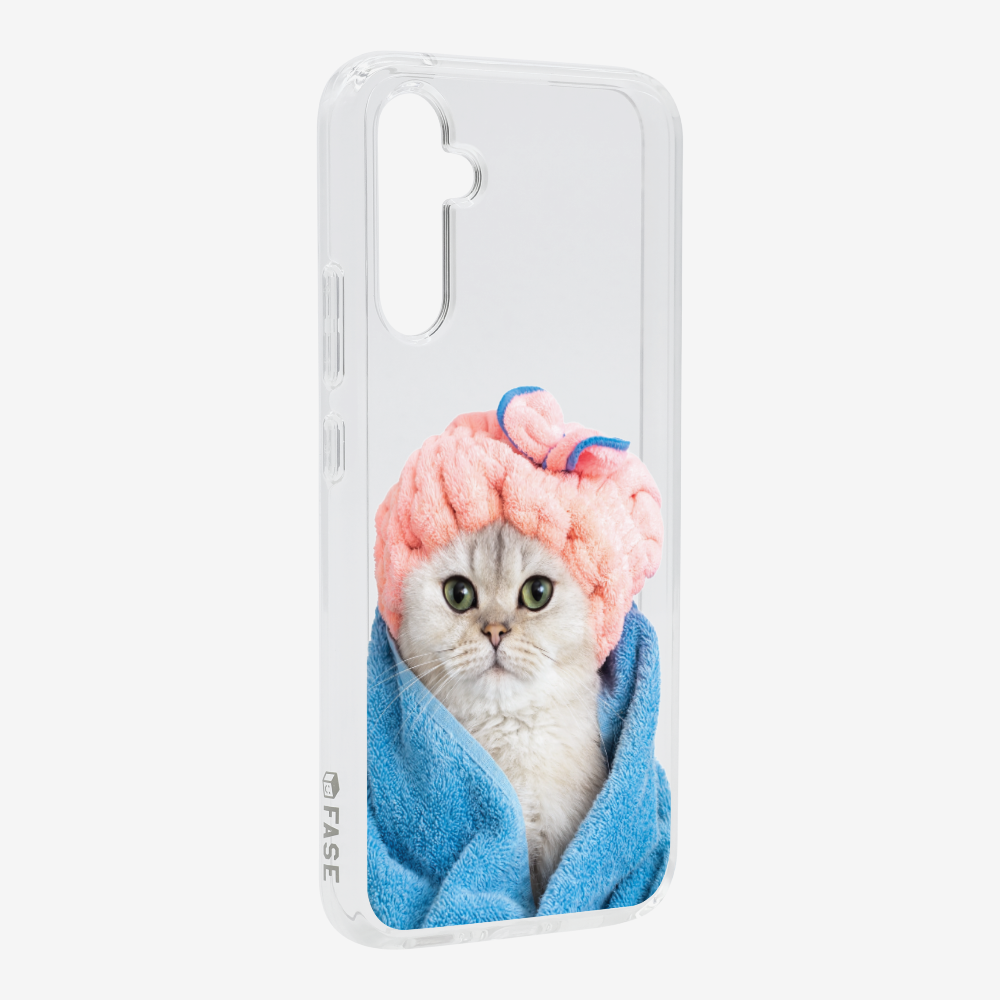 Cute White Kitten (Transparent) Phone Case