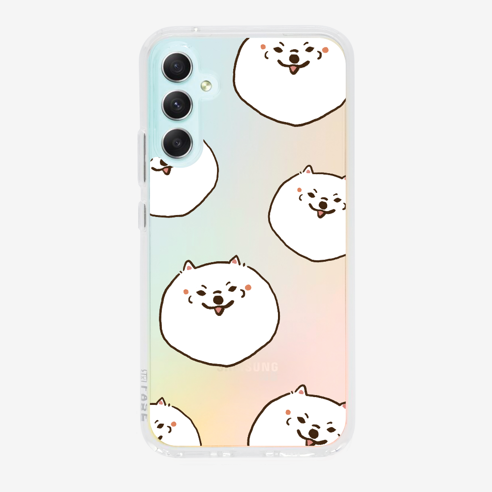 White Pomeranian Wonderland Phone Case