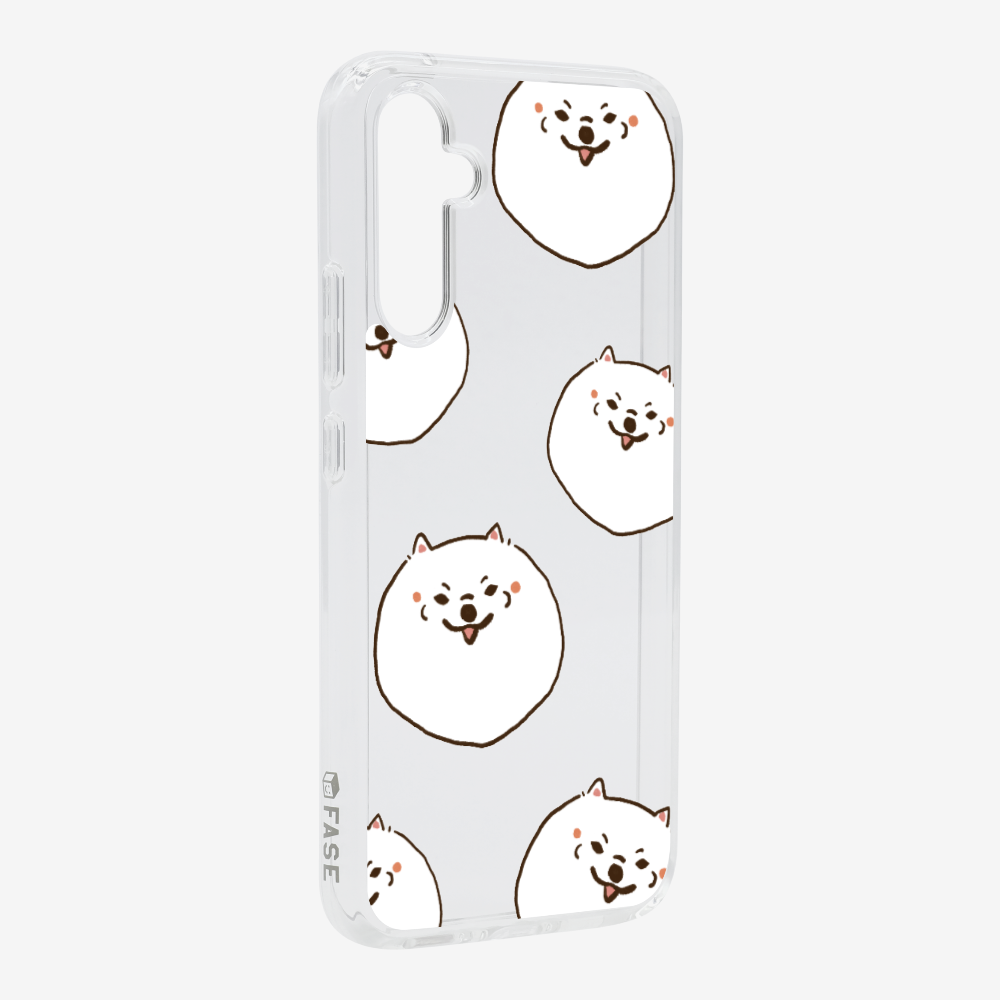 White Pomeranian Wonderland Phone Case