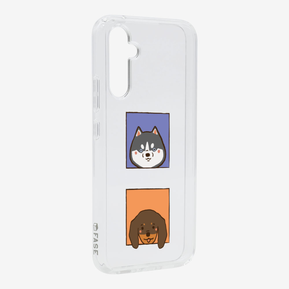 Dachshund and Husky Phone Case