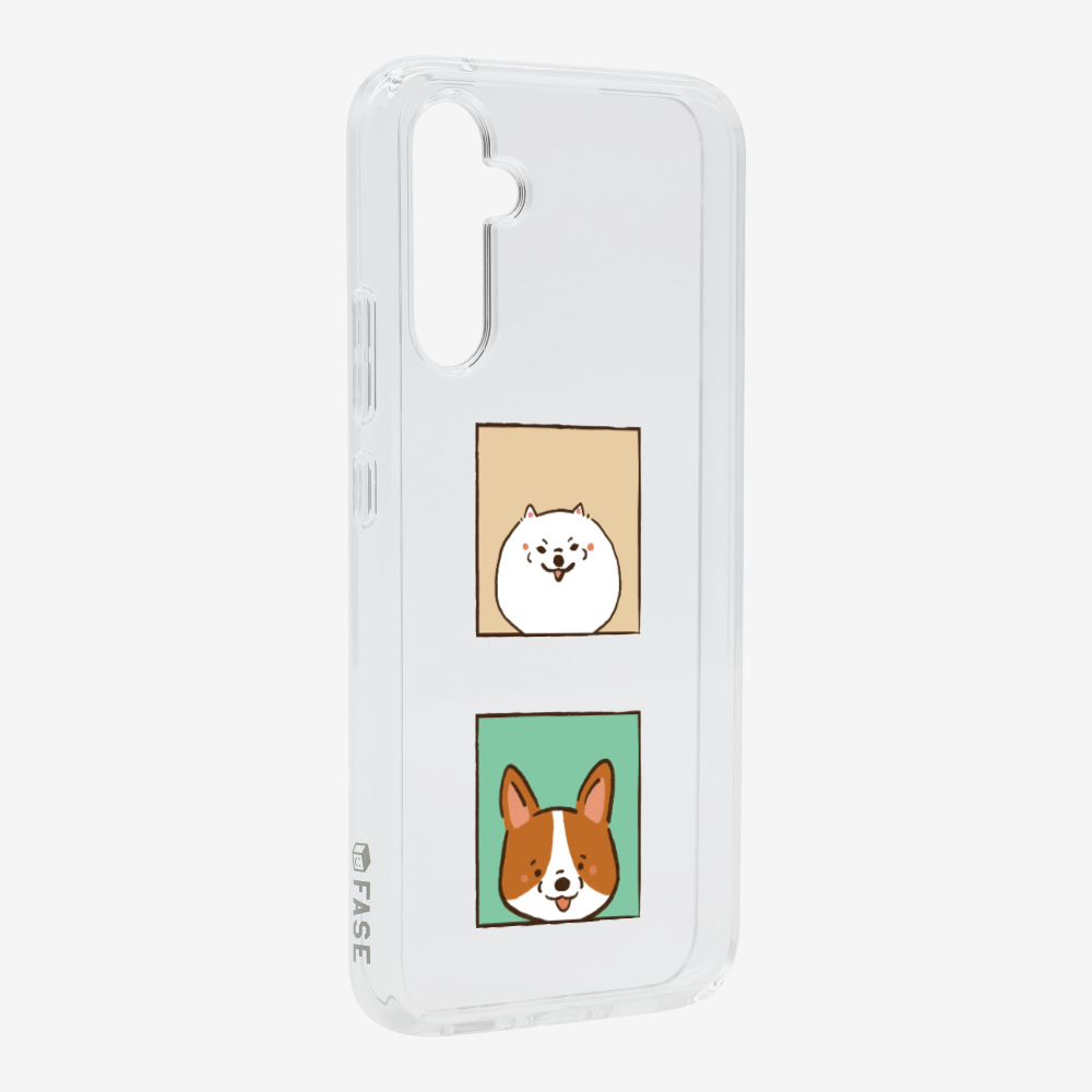 Pomeranian and Corgi Phone Case