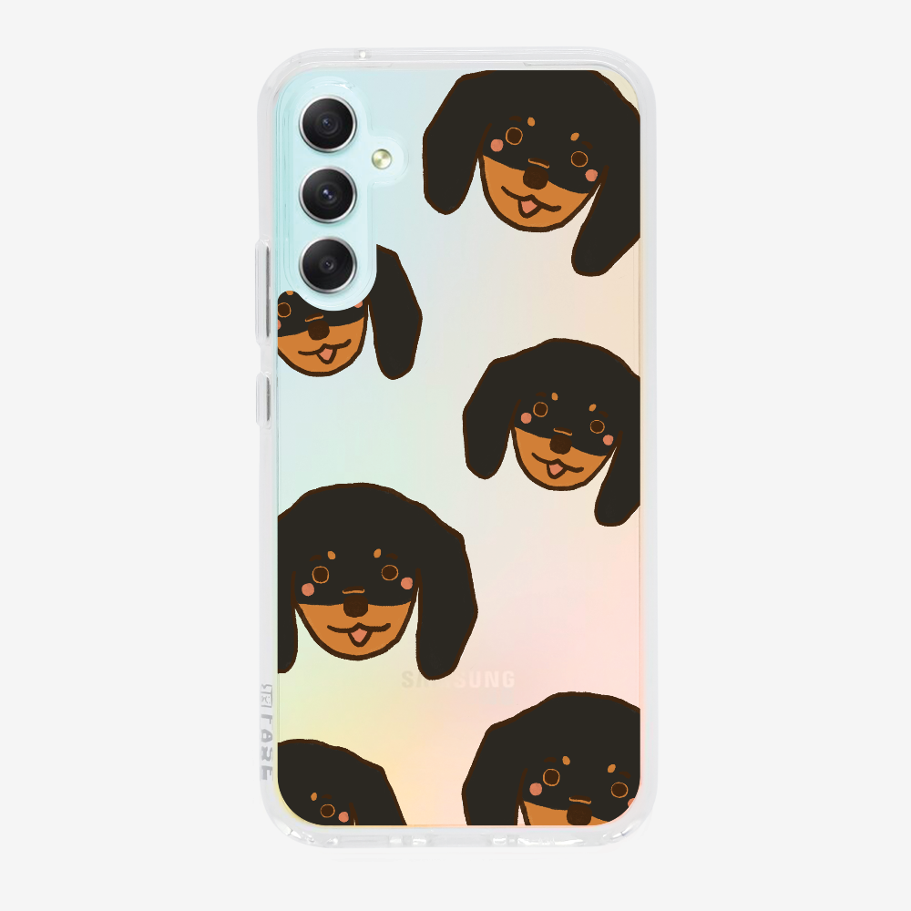 Black Dachshund Wonderland Phone Case