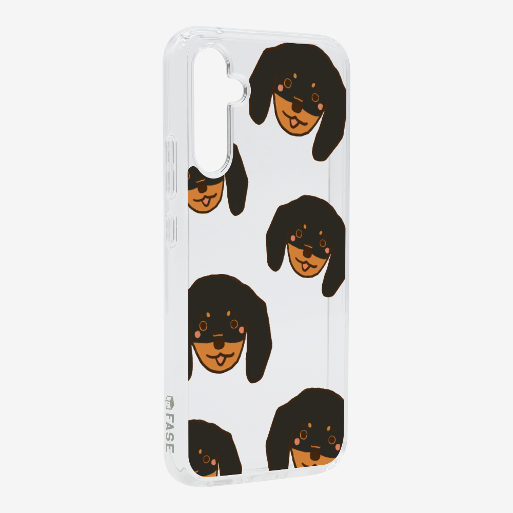 Black Dachshund Wonderland Phone Case