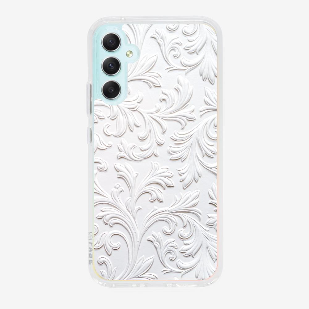 White Floral Pattern Phone Case