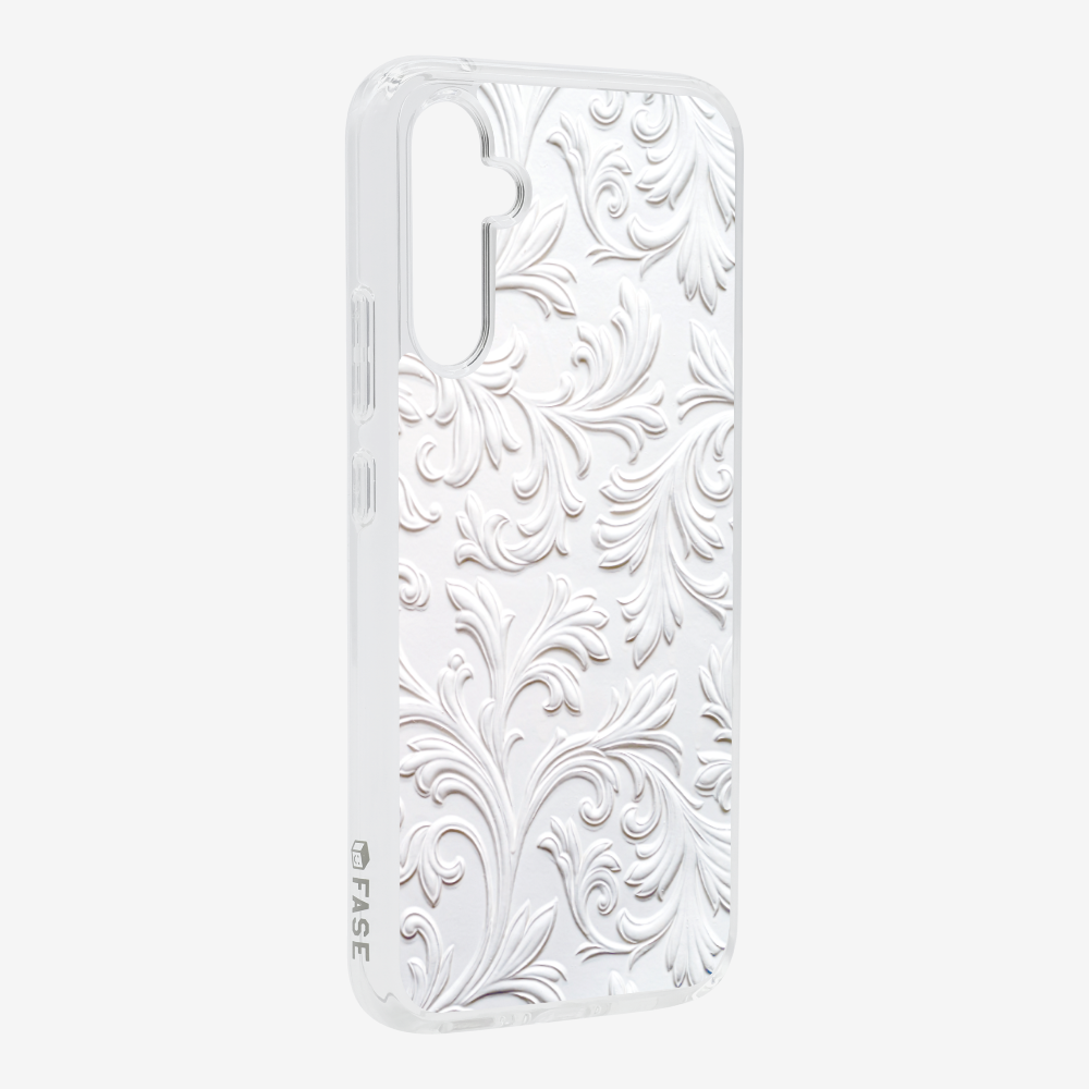 White Floral Pattern Phone Case