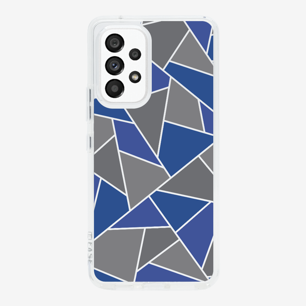 Blue & Grey Polygon Phone Case