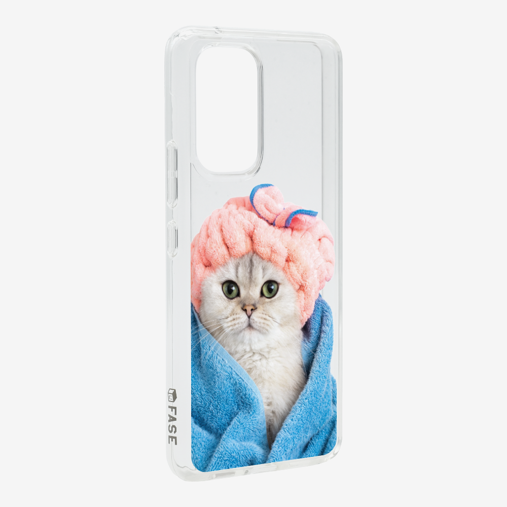 Cute White Kitten (Transparent) Phone Case