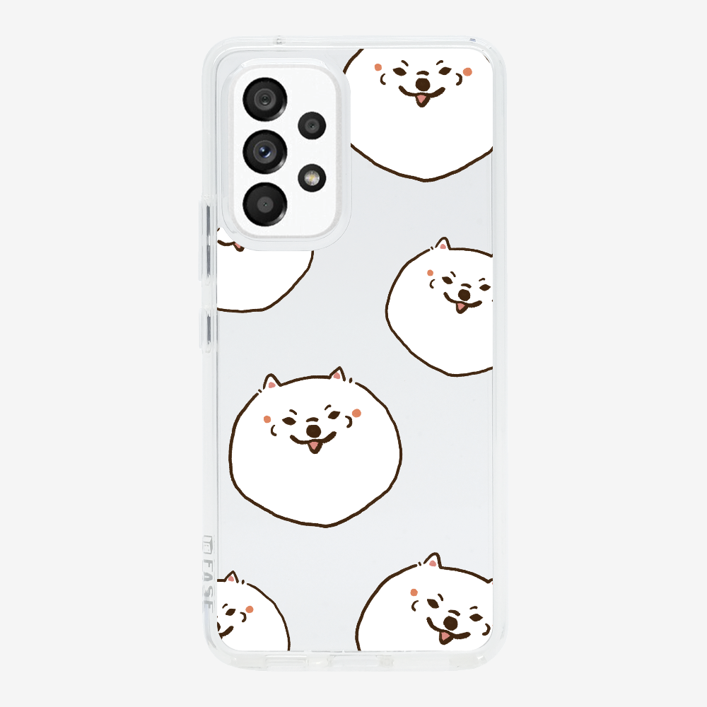 White Pomeranian Wonderland Phone Case