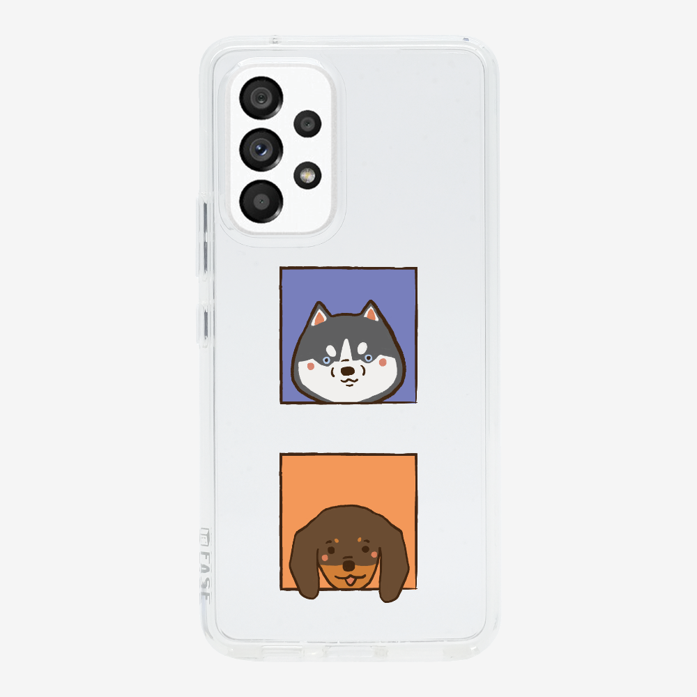 Dachshund and Husky Phone Case