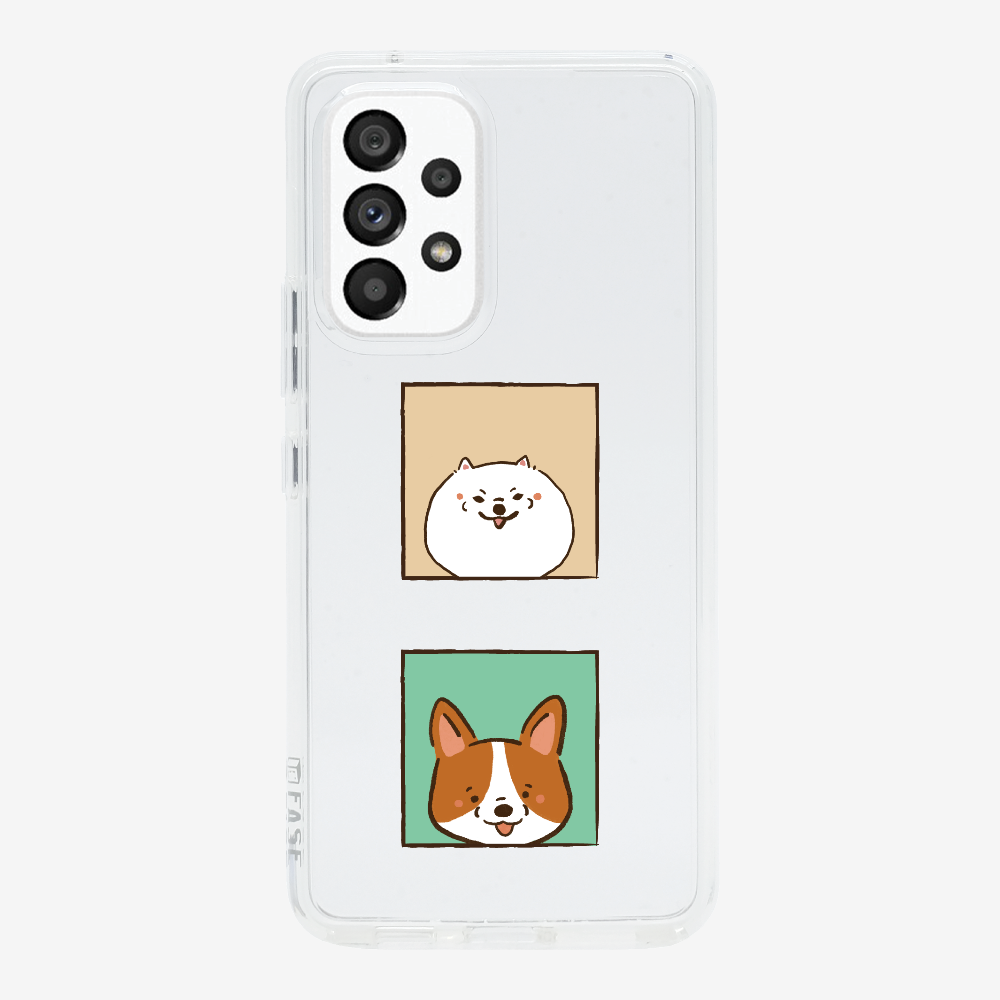 Pomeranian and Corgi Phone Case