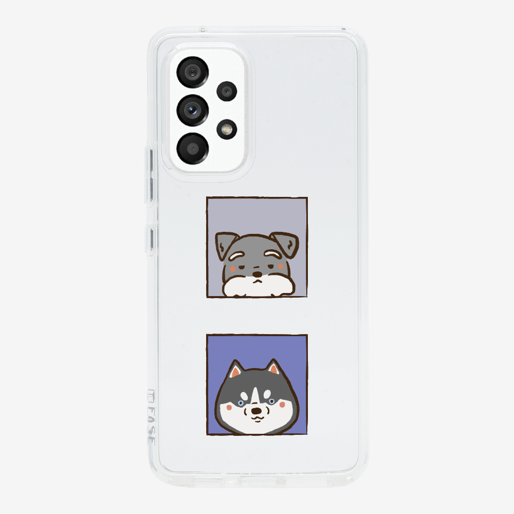 Schnauzer and Husky Phone Case