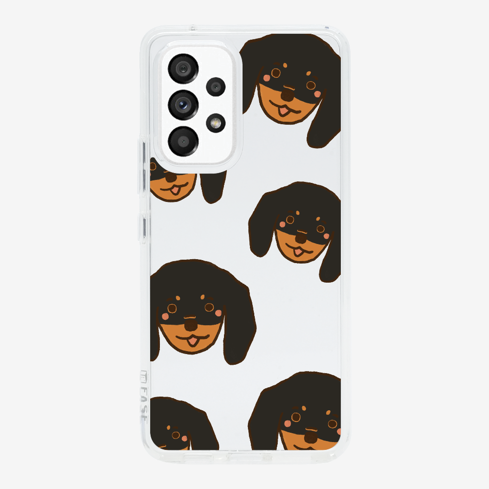 Black Dachshund Wonderland Phone Case