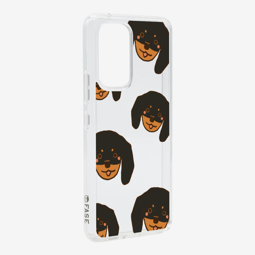 Black Dachshund Wonderland Phone Case