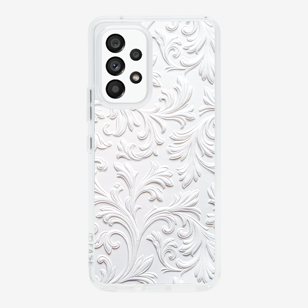 White Floral Pattern Phone Case