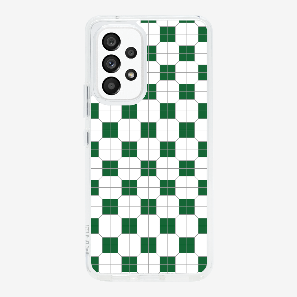 White-green Mosaic Tile Phone Case