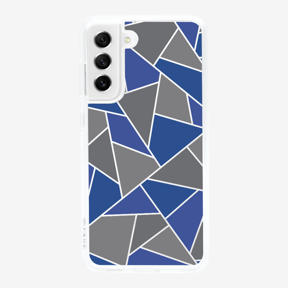 Blue & Grey Polygon Phone Case