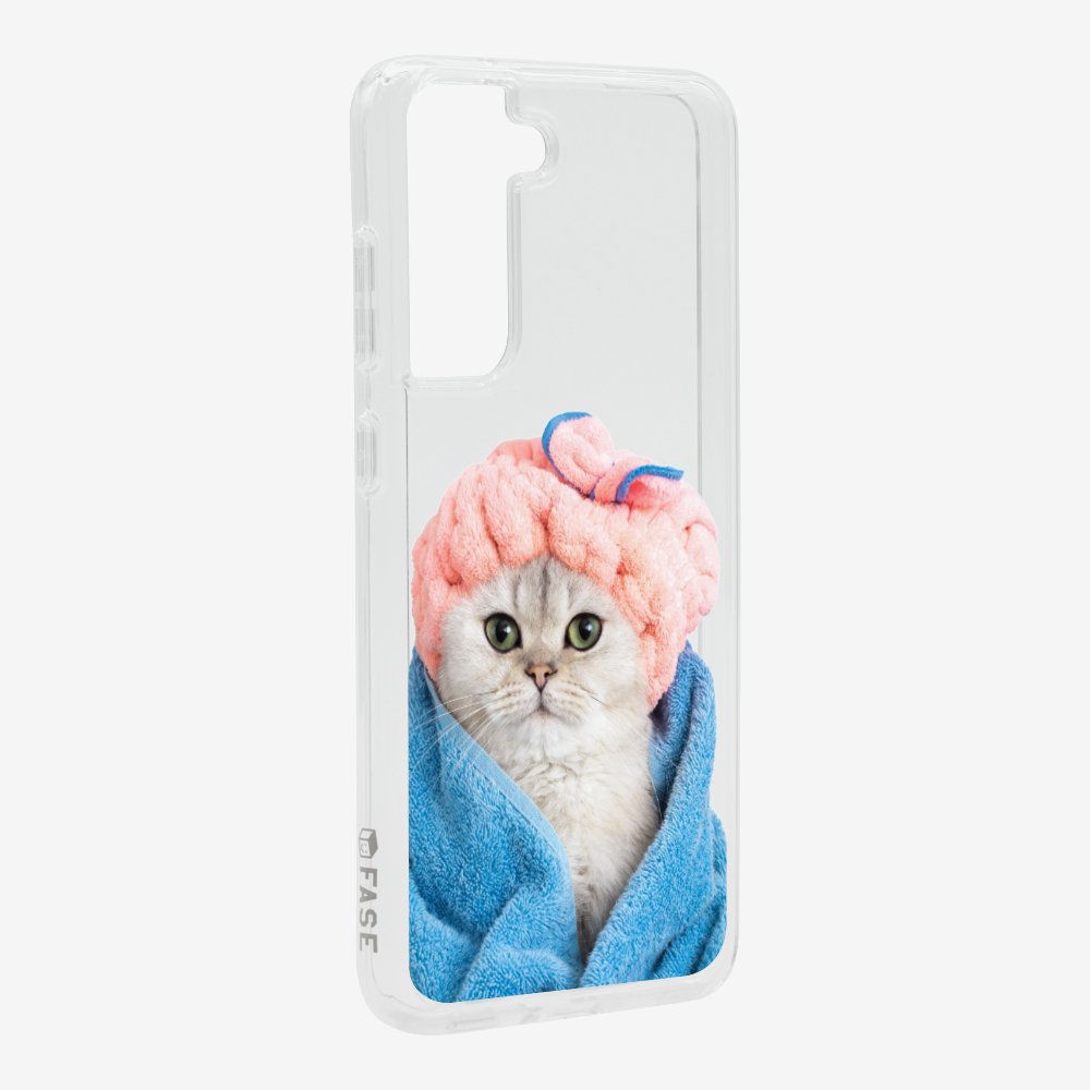 Cute White Kitten (Transparent) Phone Case