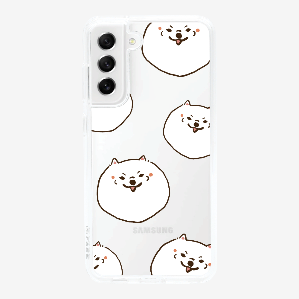 White Pomeranian Wonderland Phone Case