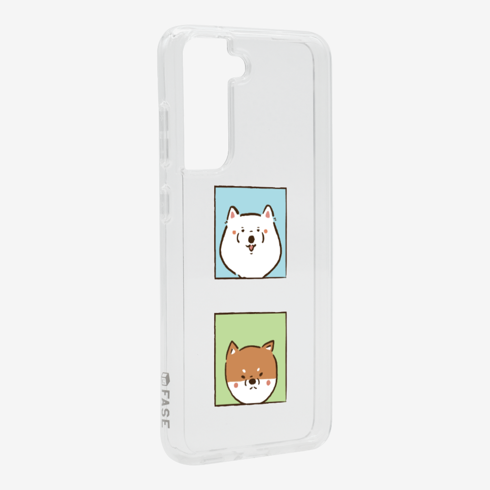 Samoyed and Shiba Inu Phone Case