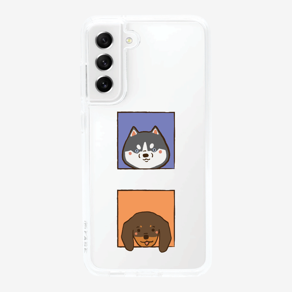 Dachshund and Husky Phone Case