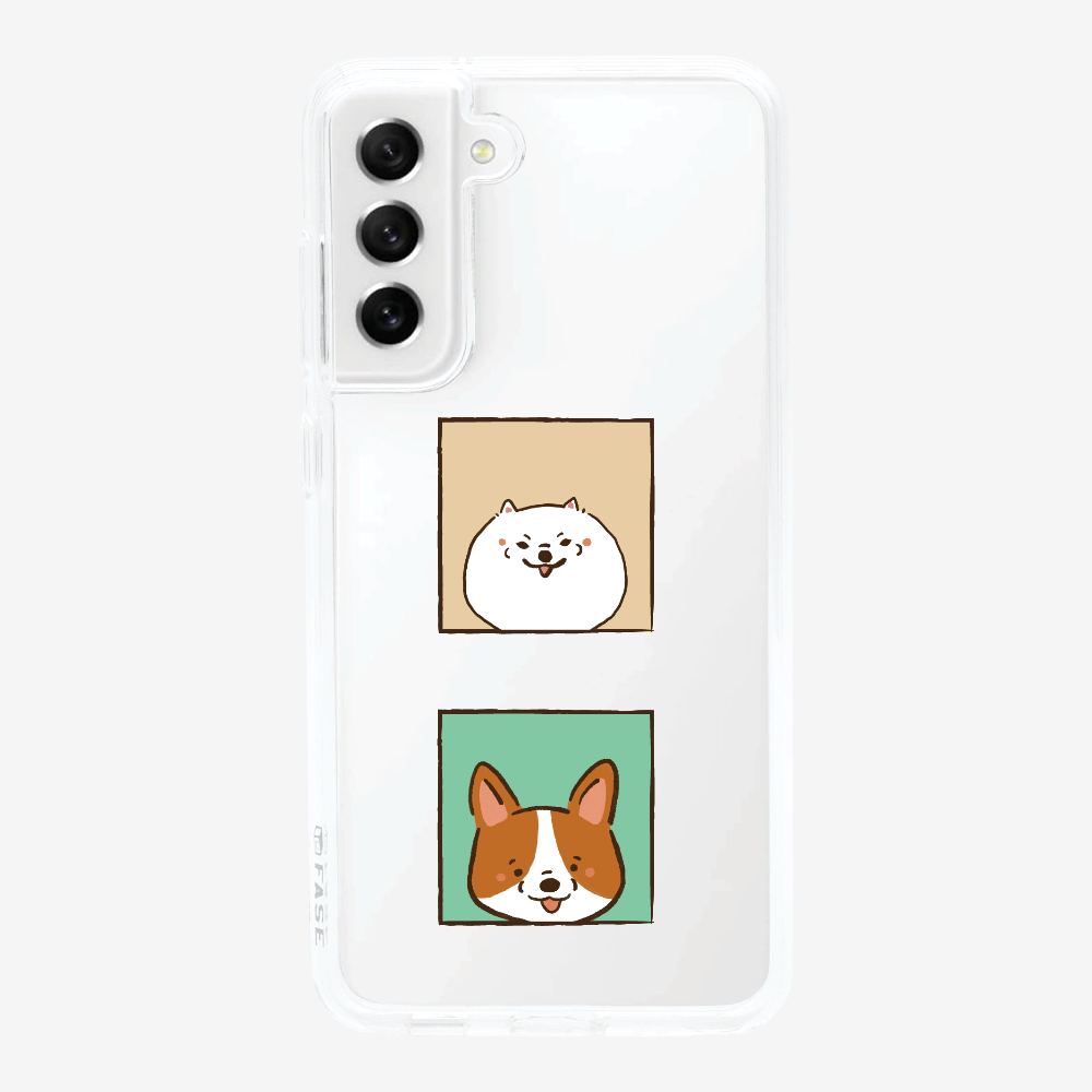 Pomeranian and Corgi Phone Case