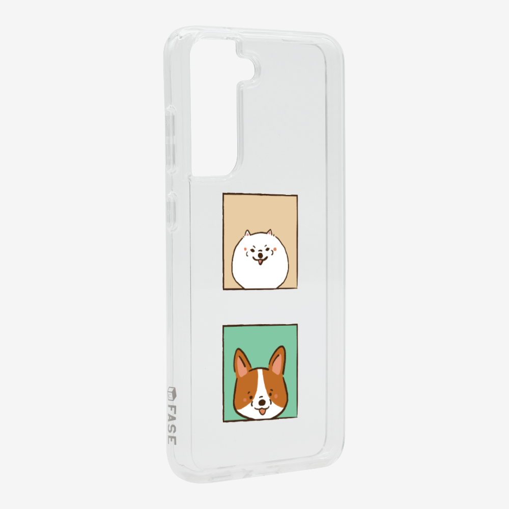 Pomeranian and Corgi Phone Case