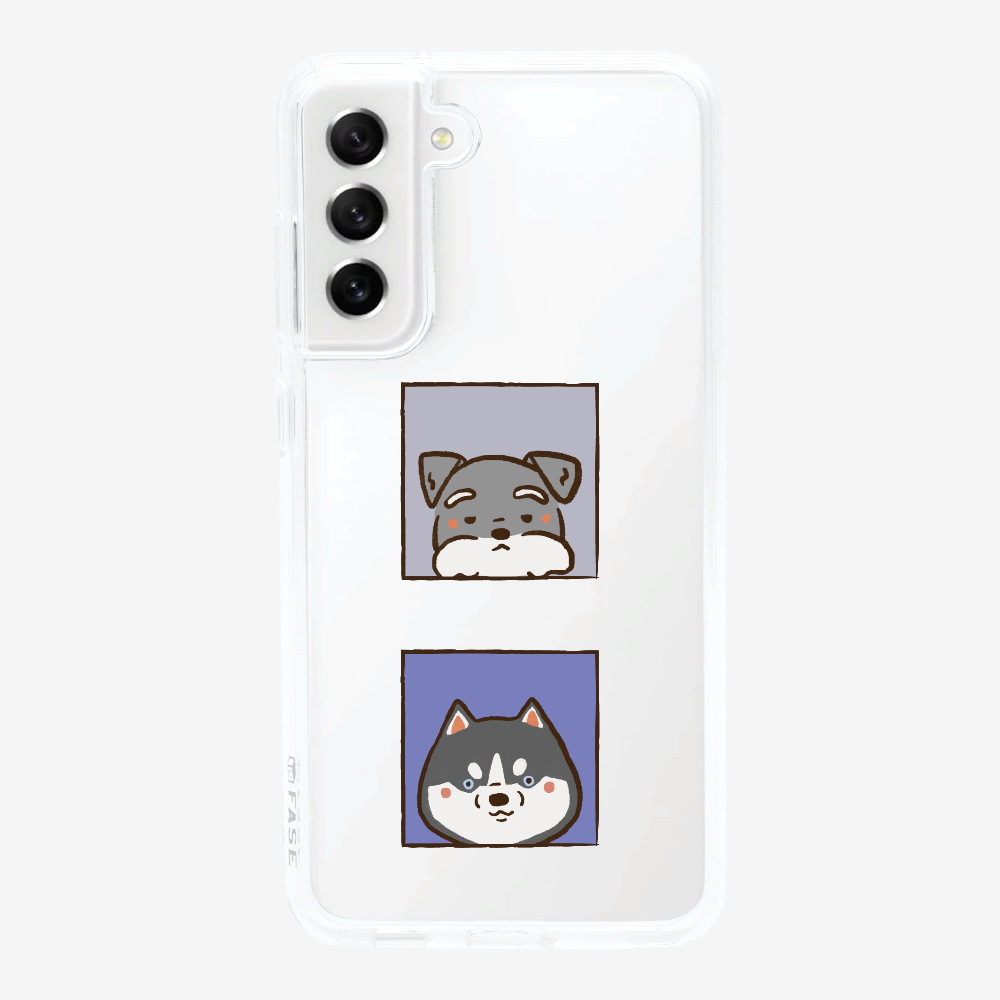 Schnauzer and Husky Phone Case