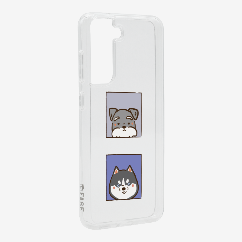 Schnauzer and Husky Phone Case