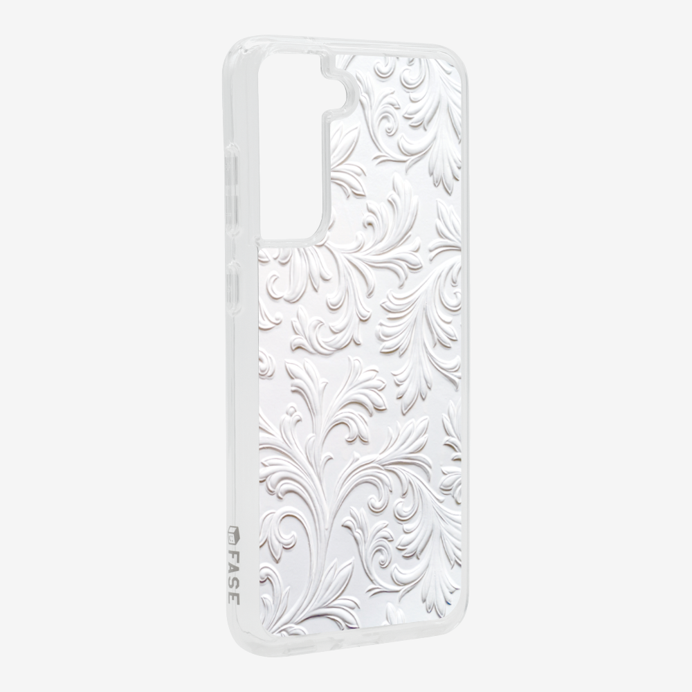 White Floral Pattern Phone Case