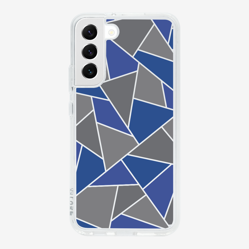 Blue & Grey Polygon Phone Case