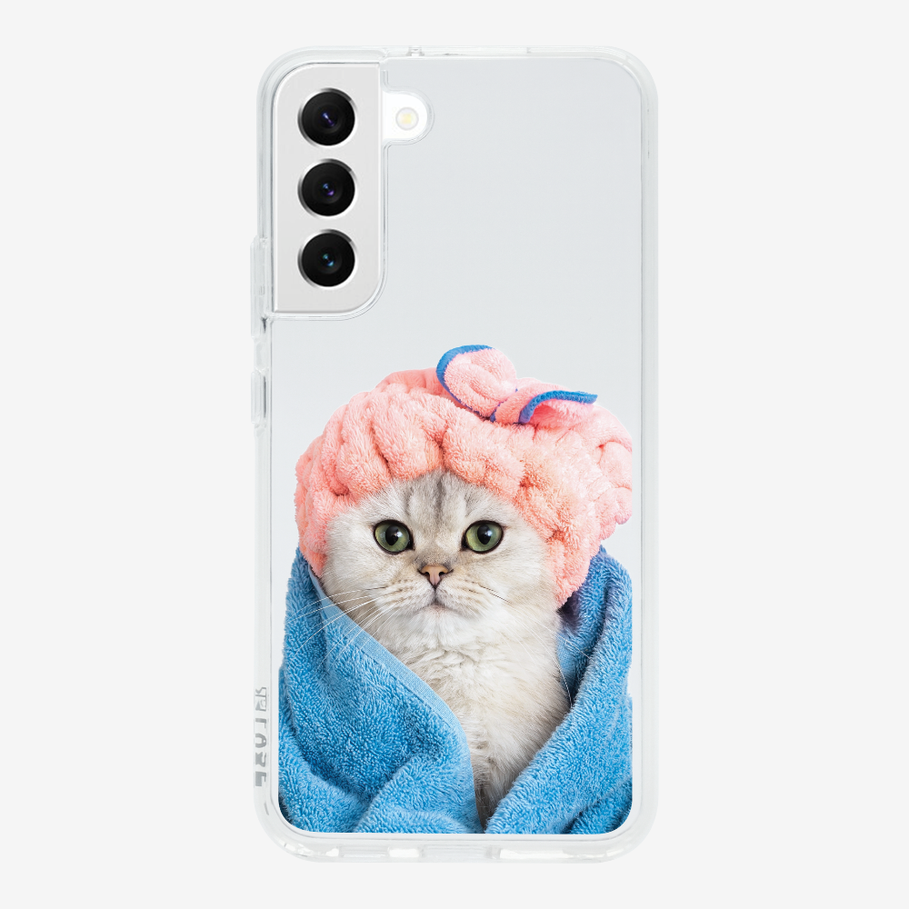 Cute White Kitten (Transparent) Phone Case