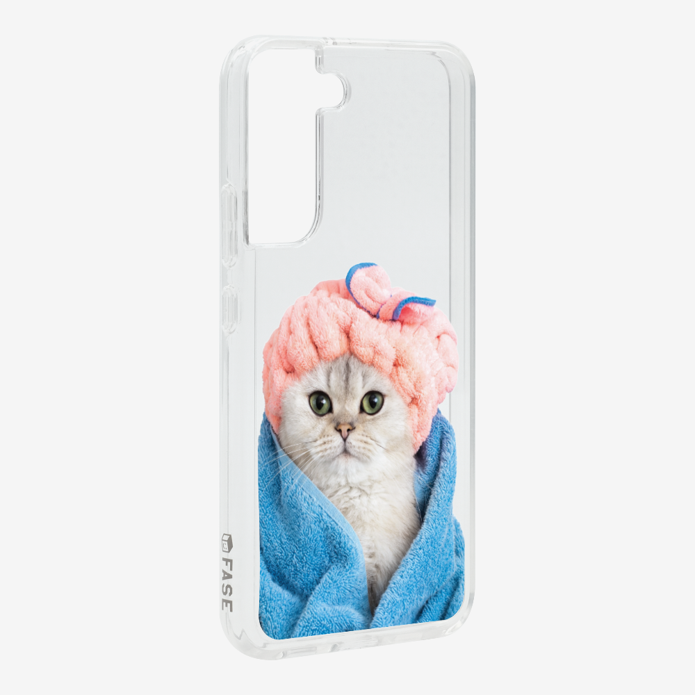 Cute White Kitten (Transparent) Phone Case