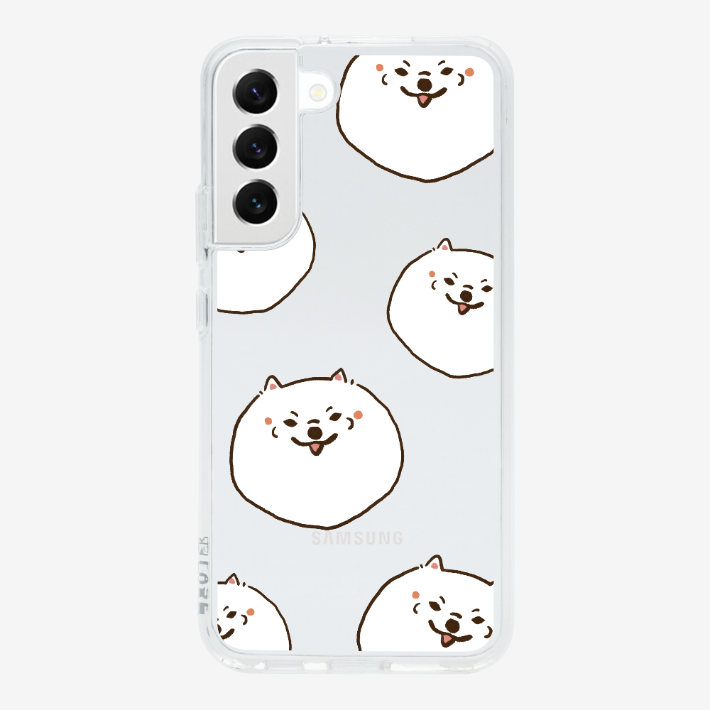 White Pomeranian Wonderland Phone Case