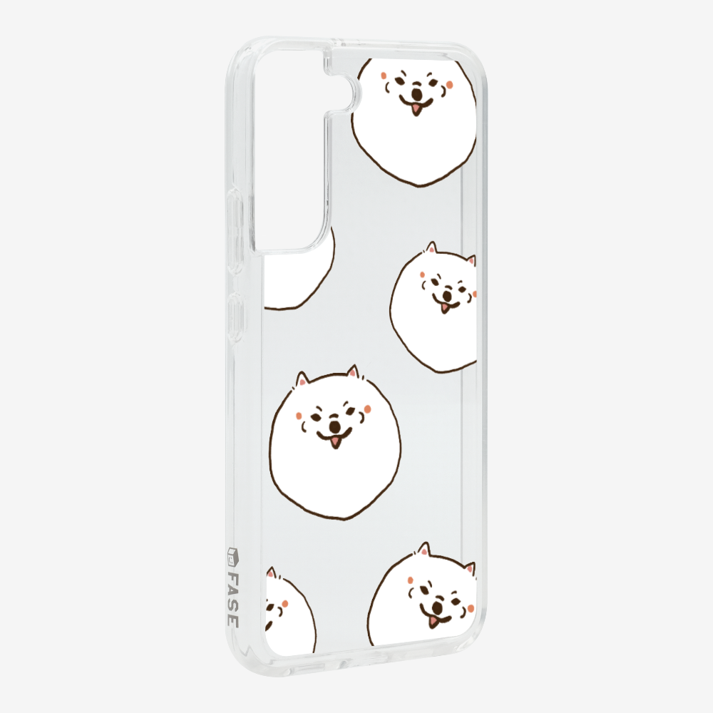 White Pomeranian Wonderland Phone Case