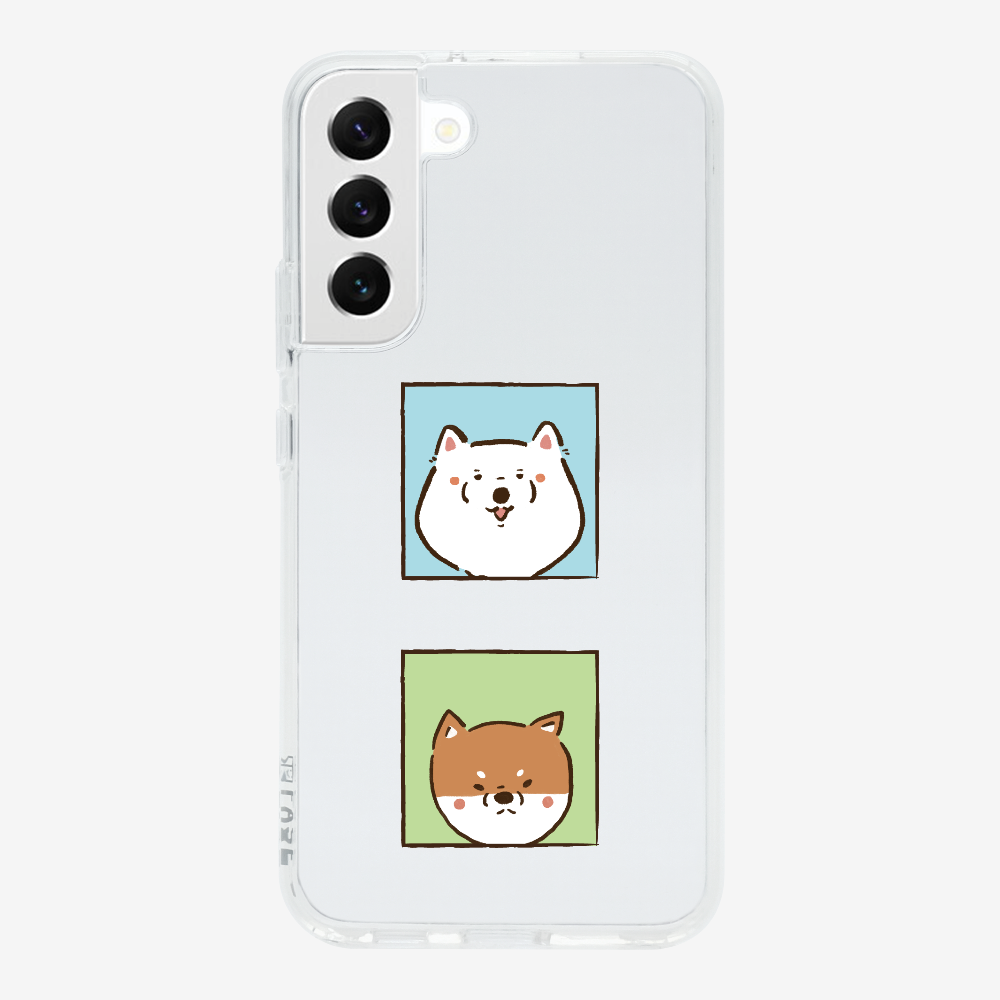 Samoyed and Shiba Inu Phone Case