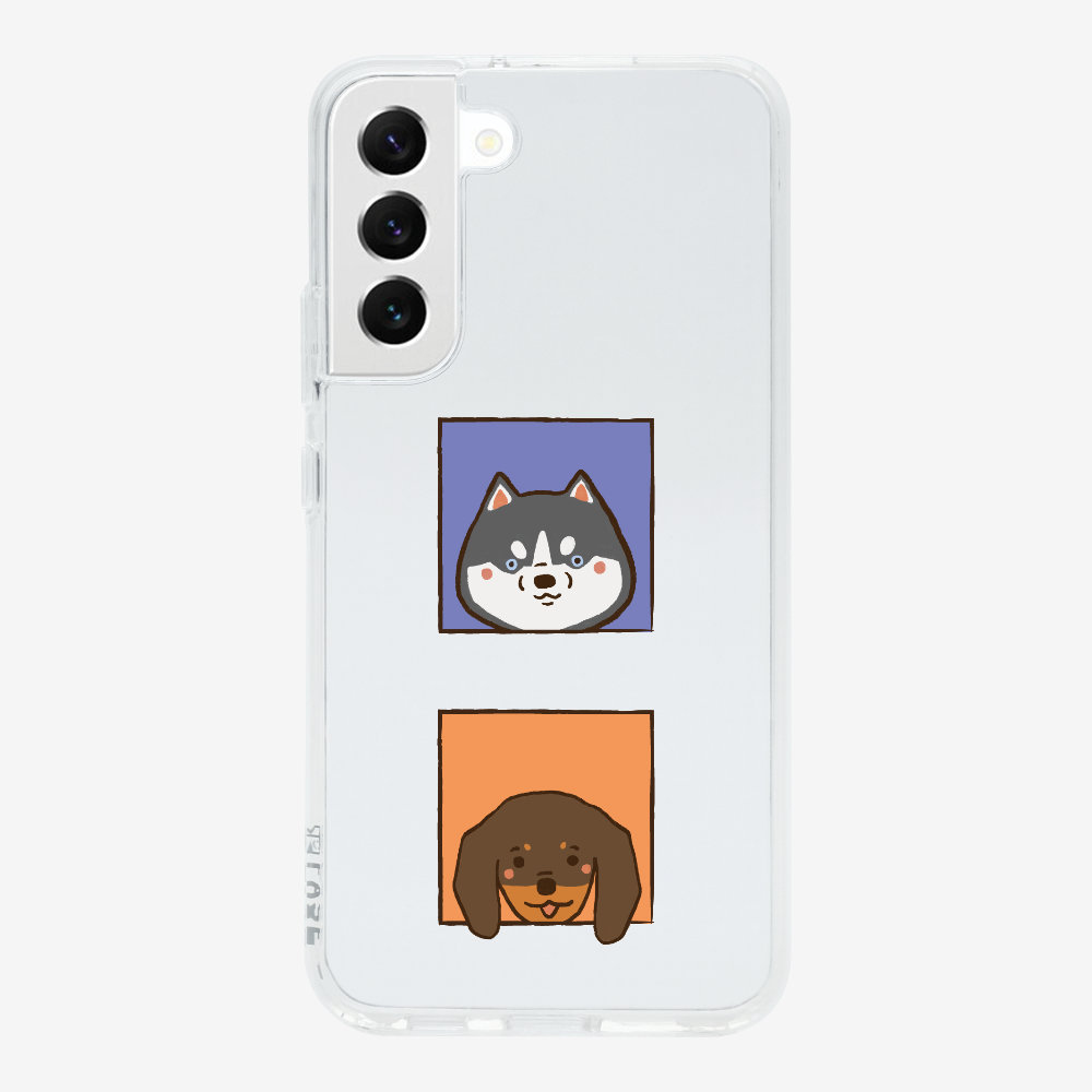 Dachshund and Husky Phone Case