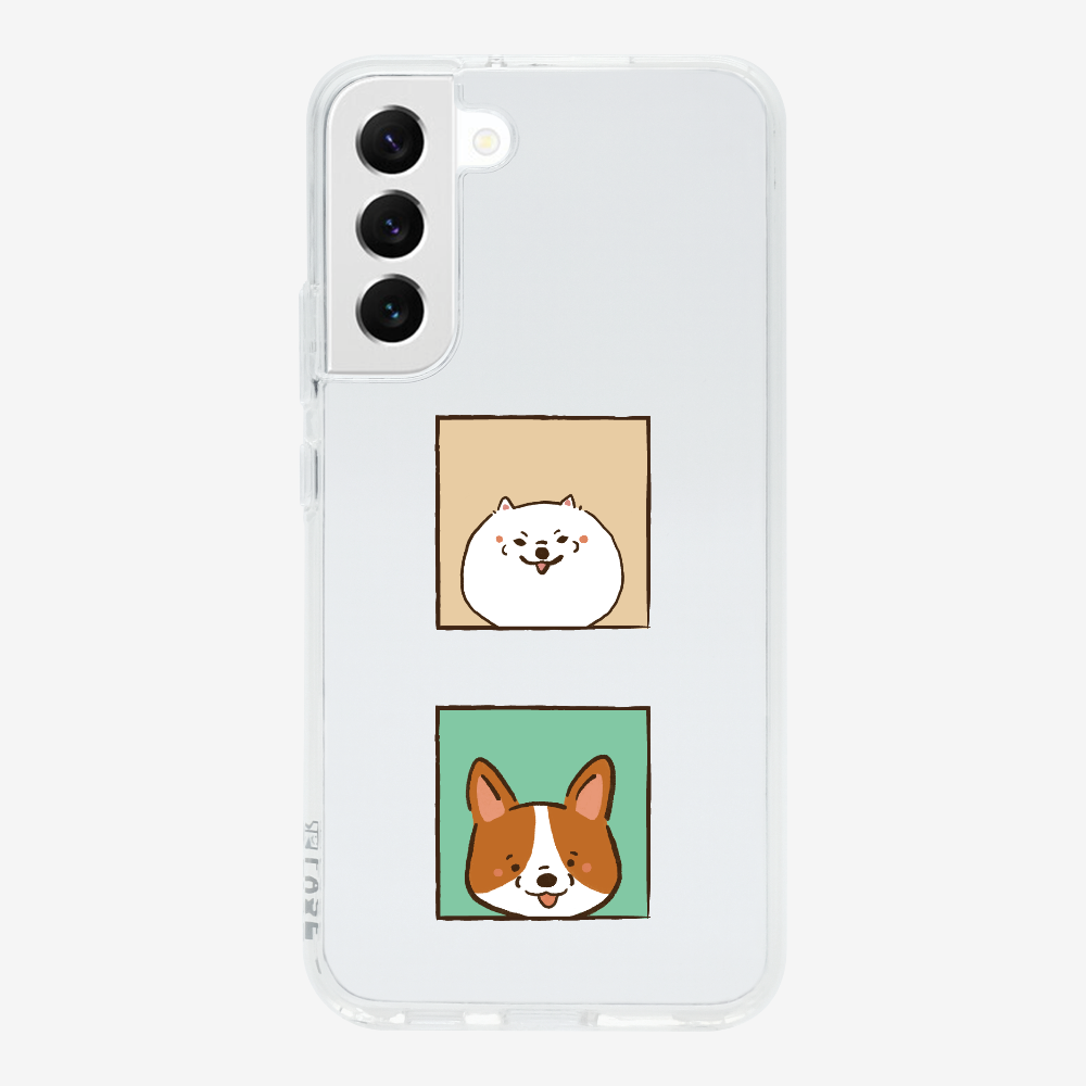 Pomeranian and Corgi Phone Case