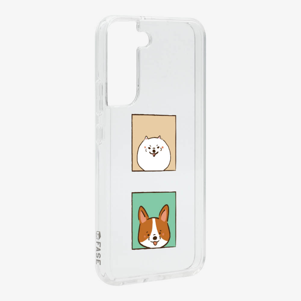 Pomeranian and Corgi Phone Case