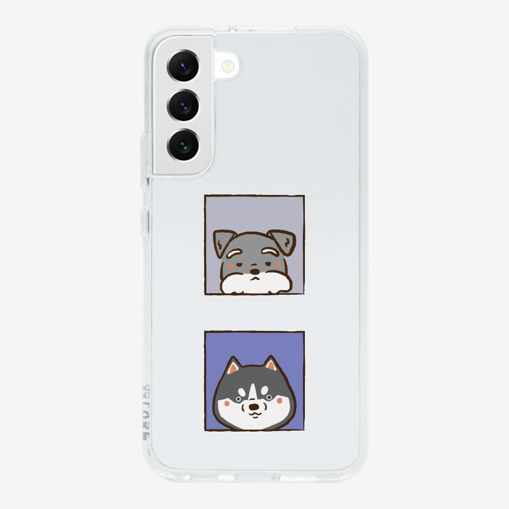 Schnauzer and Husky Phone Case