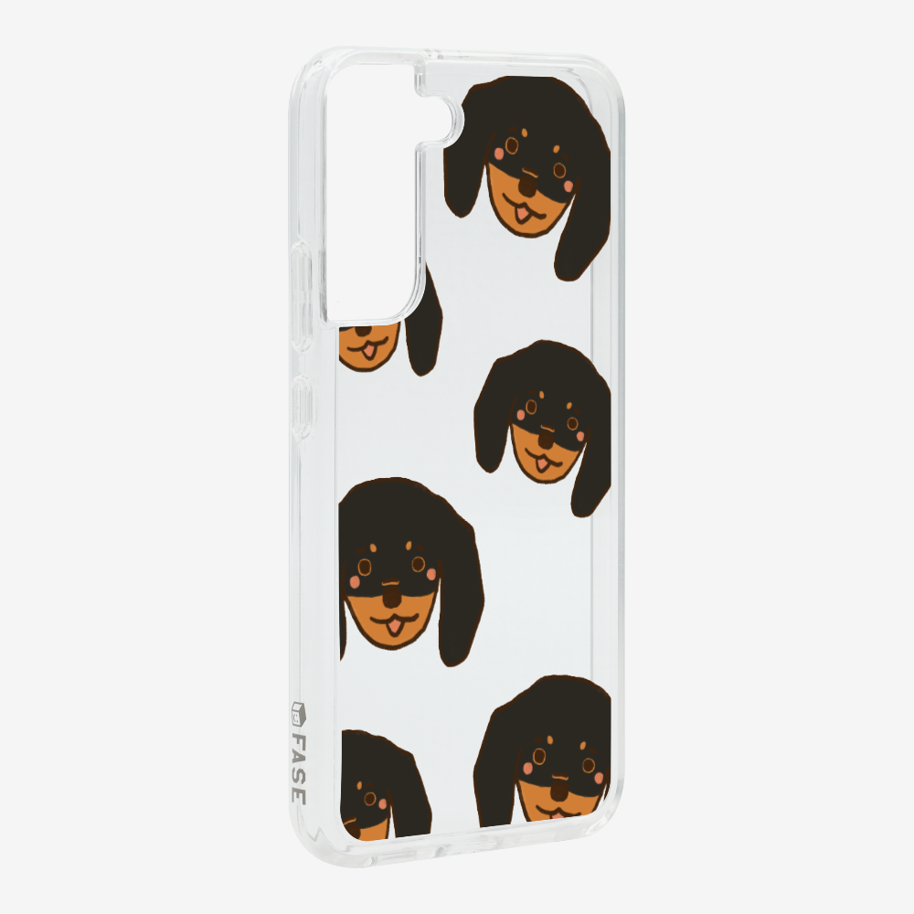 Black Dachshund Wonderland Phone Case