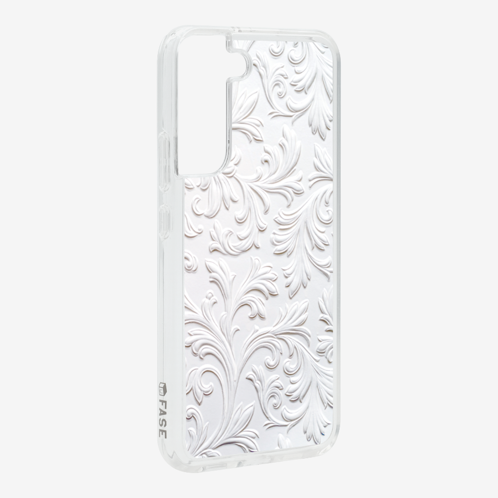 White Floral Pattern Phone Case