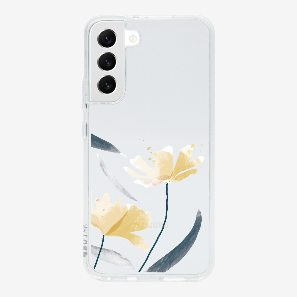 Golden Spring Floral (Transparent) Phone Case