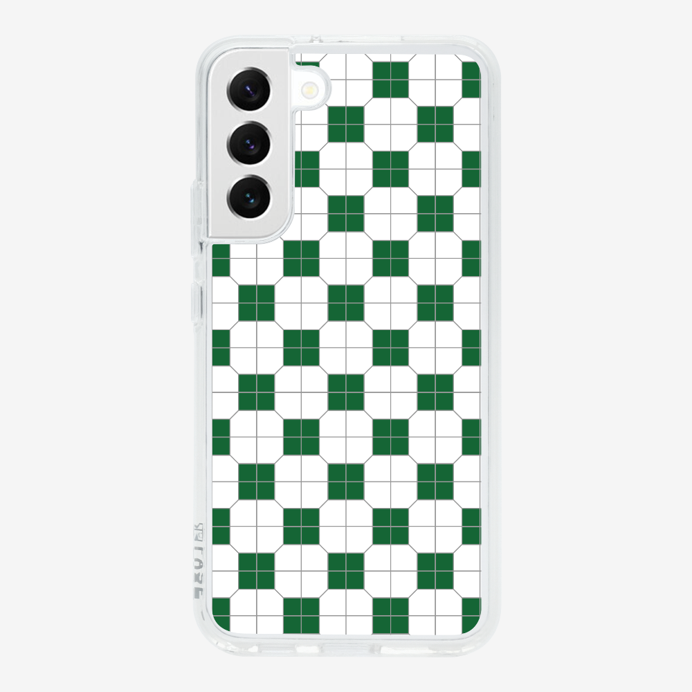 White-green Mosaic Tile Phone Case