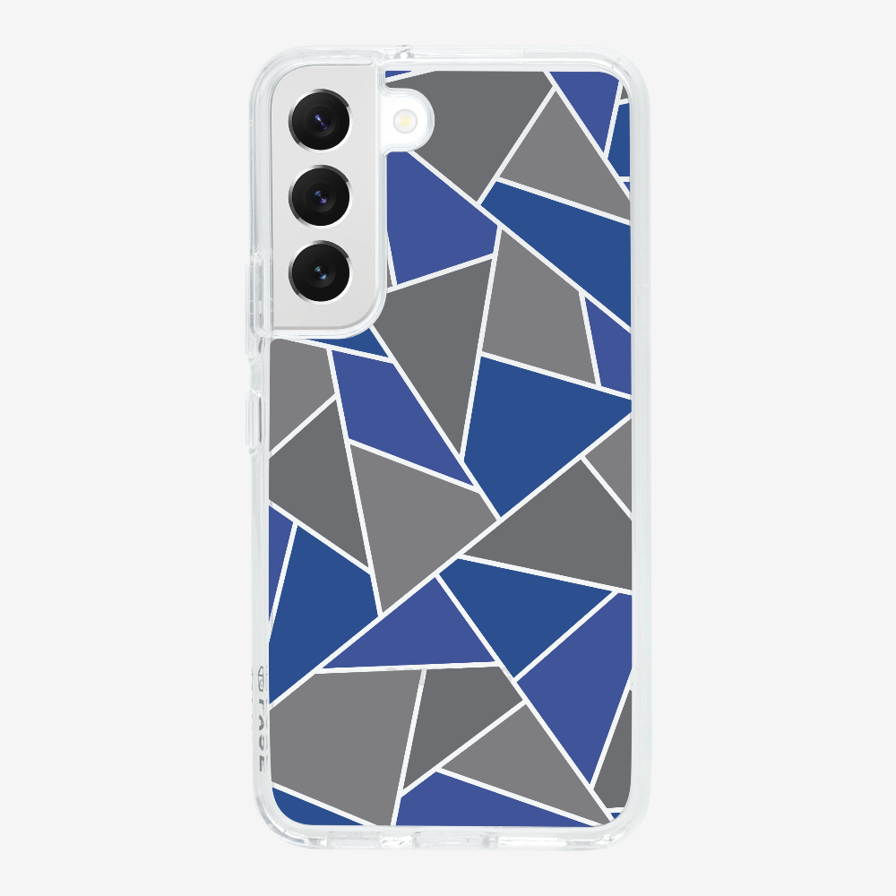 Blue & Grey Polygon Phone Case