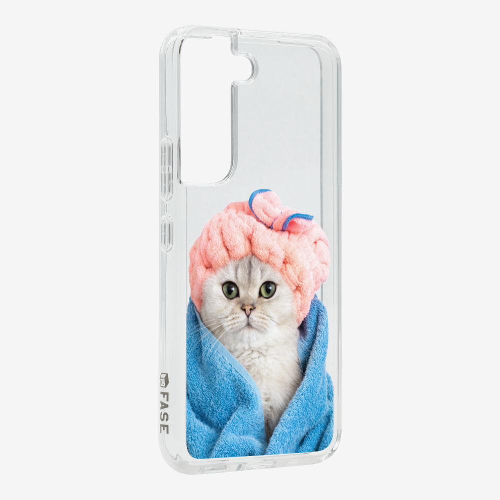 Cute White Kitten (Transparent) Phone Case