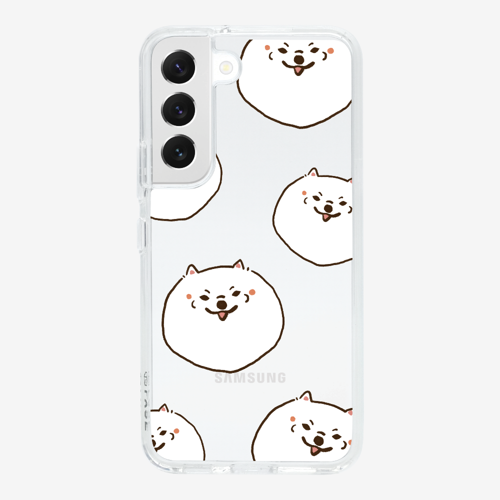 White Pomeranian Wonderland Phone Case