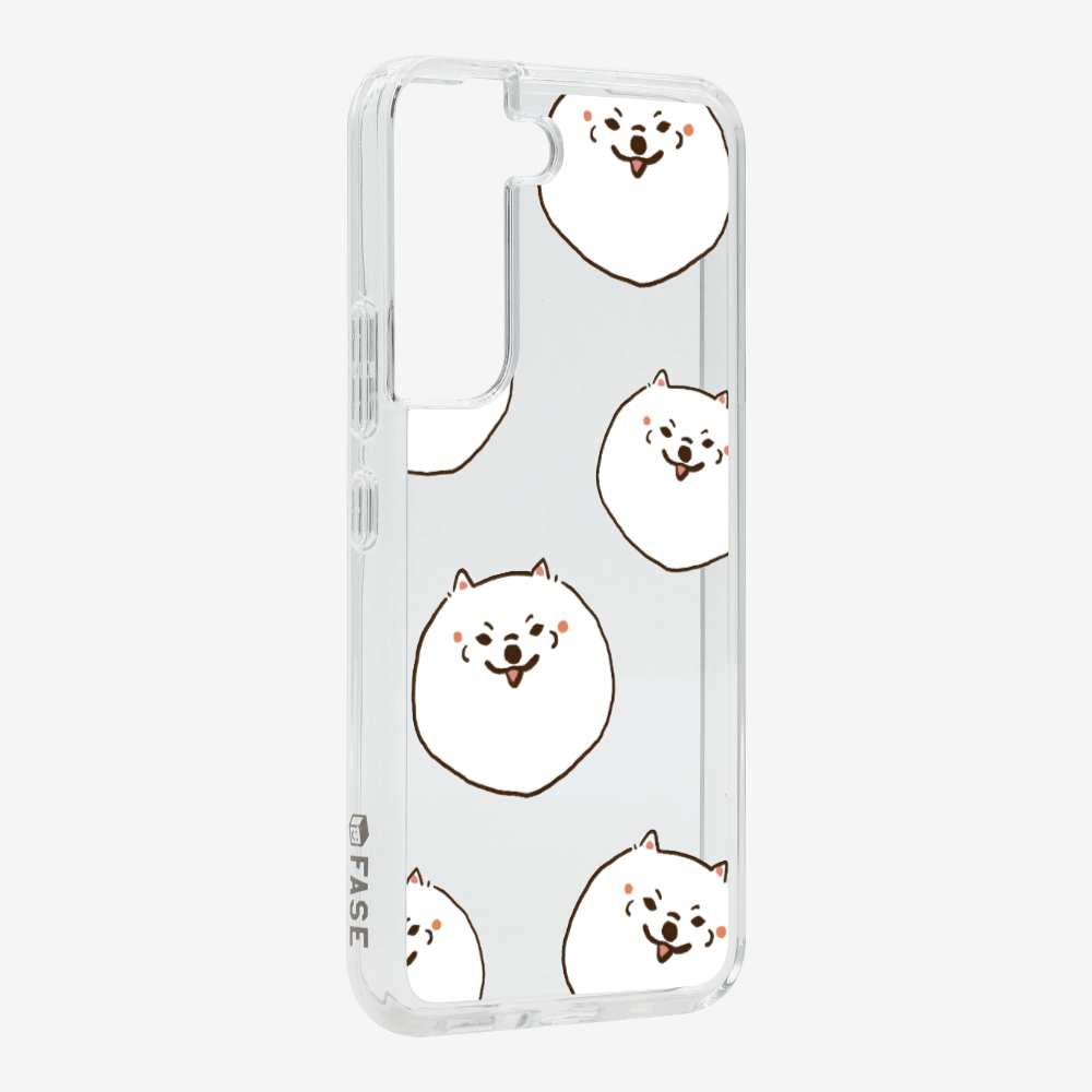 White Pomeranian Wonderland Phone Case