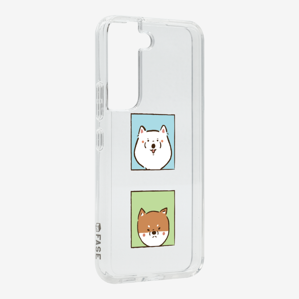 Samoyed and Shiba Inu Phone Case