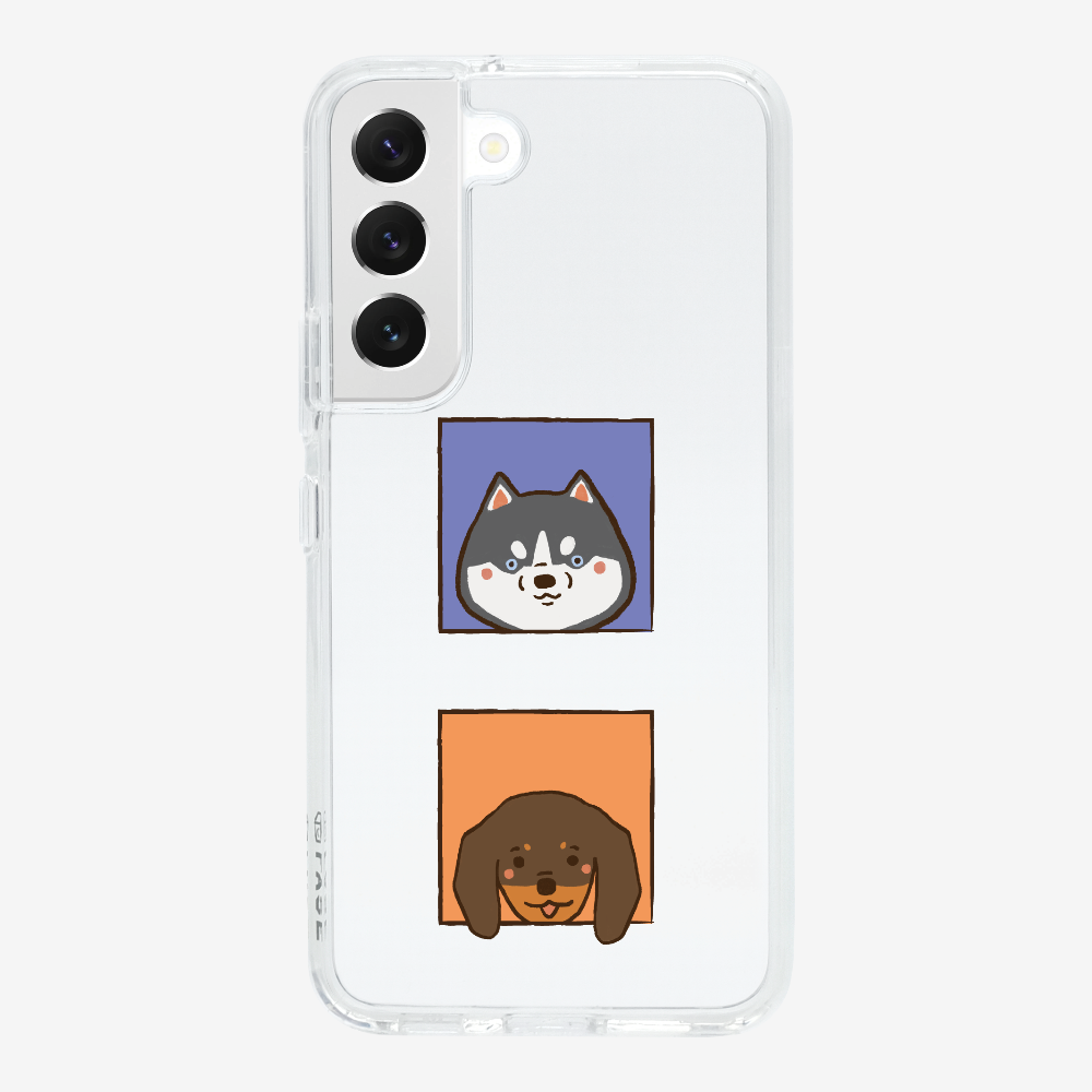 Dachshund and Husky Phone Case